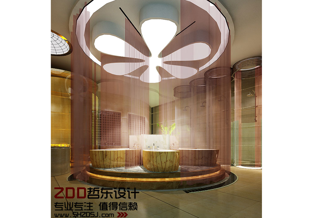四川綿陽梓江商務(wù)酒店女浴設(shè)計方案效果圖